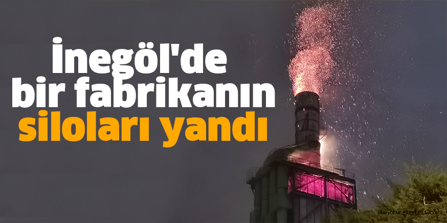 İnegöl’de bir fabrikanın siloları yandı