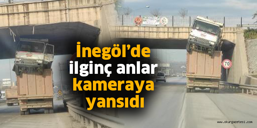 İnegöl’de ilginç anlar kameraya yansıdı