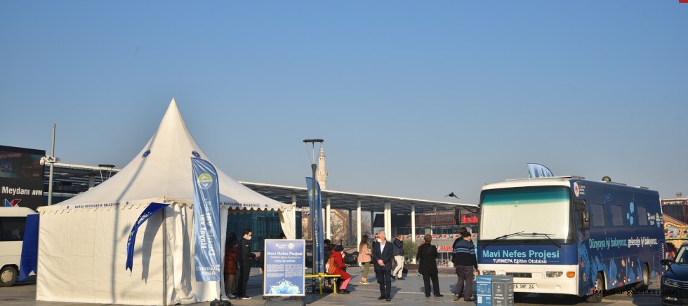 “Mavi Nefes Gezici Eğitim Otobüsü” Bursa’da müsilaj konusunda bilgilendirdi