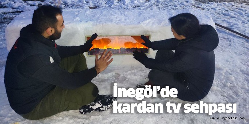 İnegöllü mobilyacı kardan şömineli televizyon sehpası yaptı