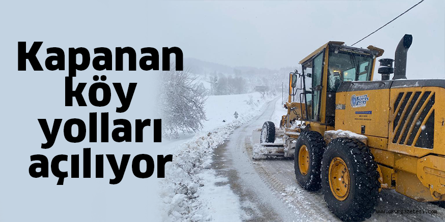 Kapanan köy yolları açılıyor