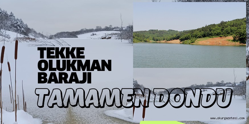 Olukman Tekke Barajı, tamamen dondu