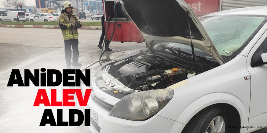 Seyir halindeyken aniden alev aldı
