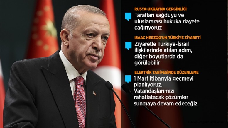 Cumhurbaşkanı Erdoğan: Rusya’nın sözde Donetsk ve Luhansk’ı tanıma kararı kabul edilemez