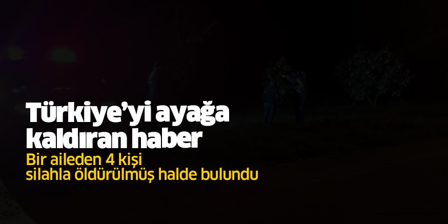 Edirne’de bir evde aynı aileden 4 kişi ölü bulundu