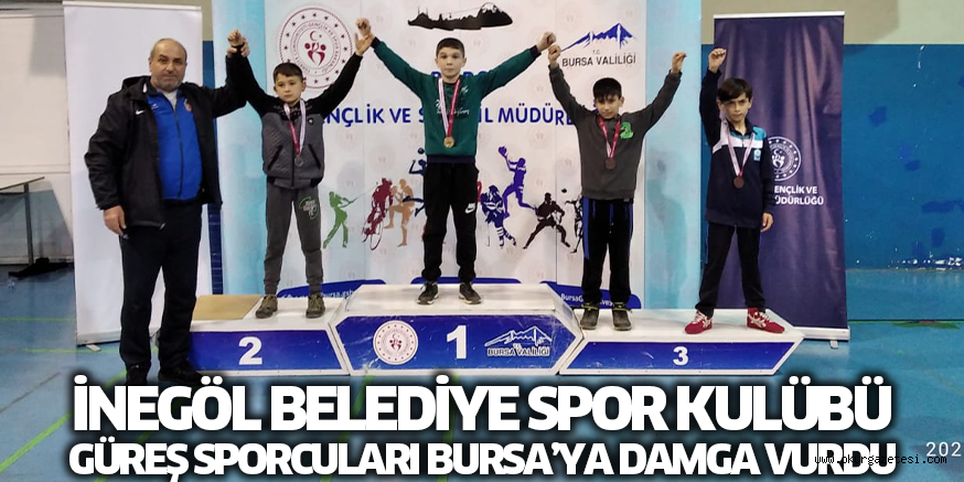 İNEGÖL BELEDİYE SPOR KULÜBÜ GÜREŞ SPORCULARI BURSA’YA DAMGA VURDU