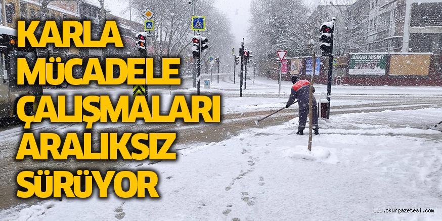 KARLA MüCADELE ÇALIŞMALARI ARALIKSIZ SüRüYOR