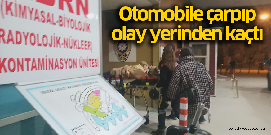 Otomobile çarpıp olay yerinden kaçtı