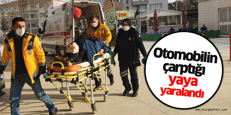 Otomobilin çarptığı yaya yaralandı