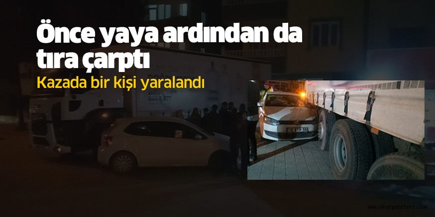 Otomobilin çarptığı yaya yaralandı