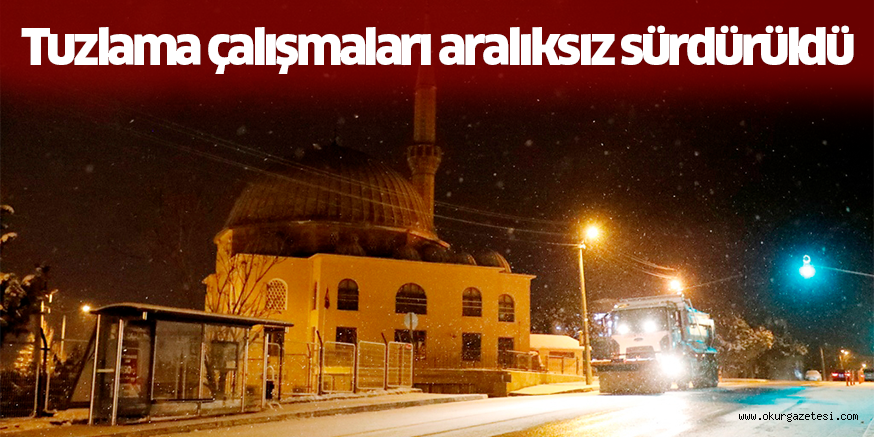 Tuzlama çalışmaları aralıksız sürdürüldü