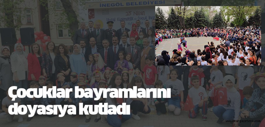 Çocuklar bayramlarını doyasıya kutladı