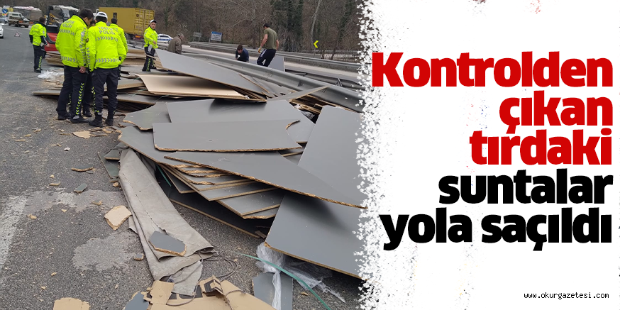 Kontrolden çıkan tırdaki suntalar yola saçıldı