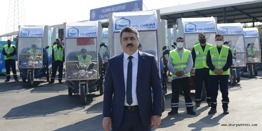 Yıldırım Belediyesi “çekçekçileri” istihdam ederek “Atık Dönüşüm Timi” oluşturdu