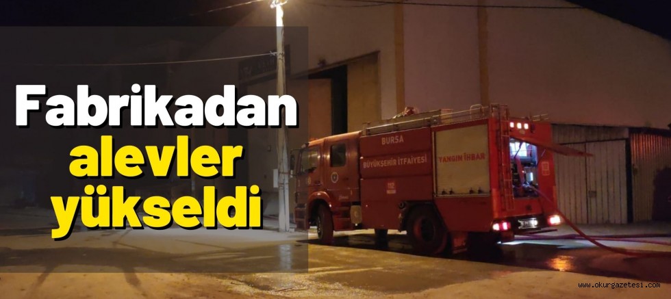 Fabrikadan alevler yükseldi