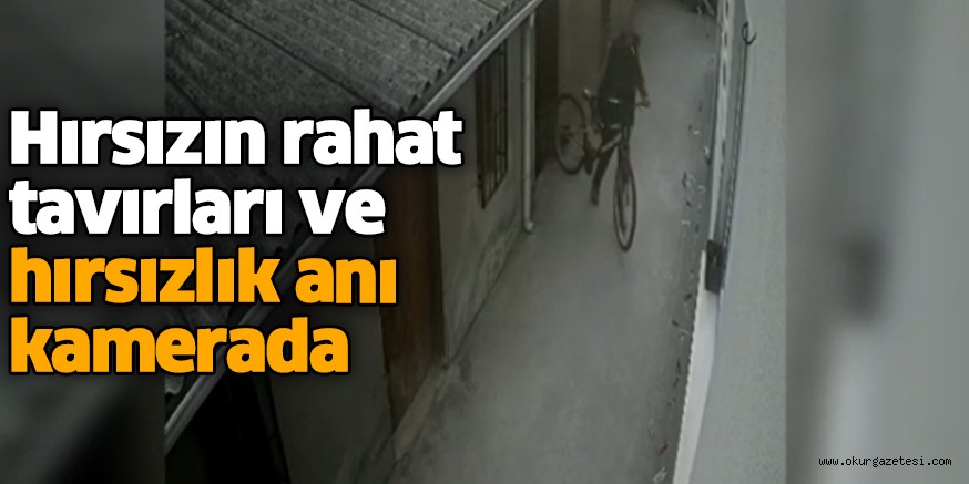 Hırsızın rahat tavırları ve hırsızlık anı kamerada
