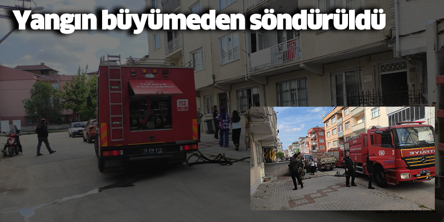 Yangın büyümeden söndürüldü