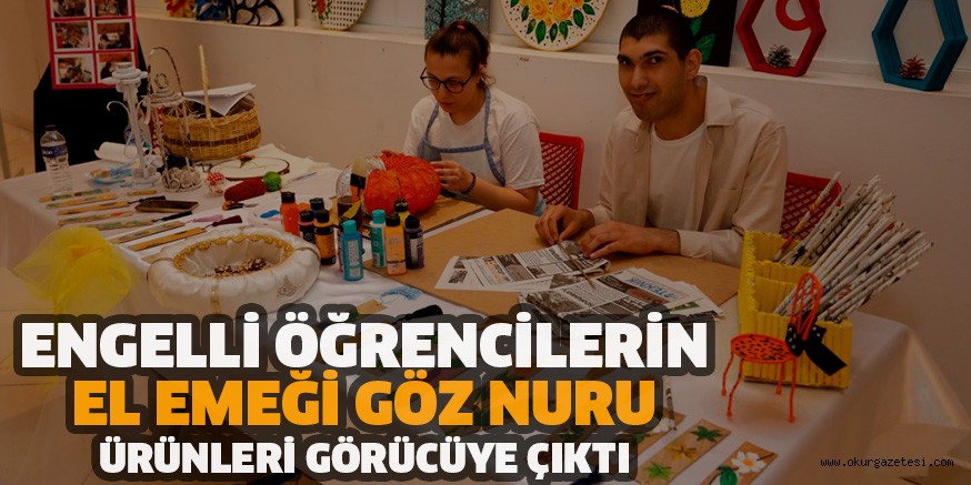 ENGELLİ ÖĞRENCİLERİN EL EMEĞİ GÖZ NURU ÜRÜNLERİ GÖRÜCÜYE ÇIKTI