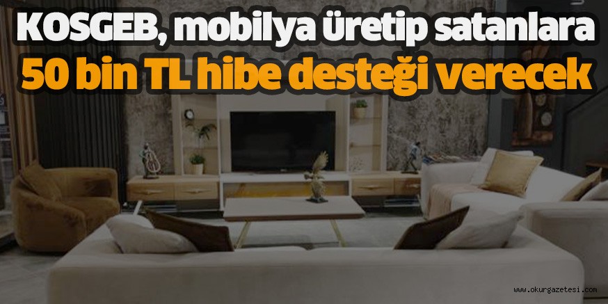 KOSGEB, mobilya üretip satanlara  50 bin TL hibe desteği verecek
