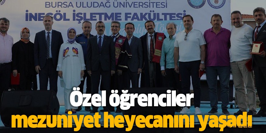 Özel öğrenciler mezuniyet heyecanını yaşadı