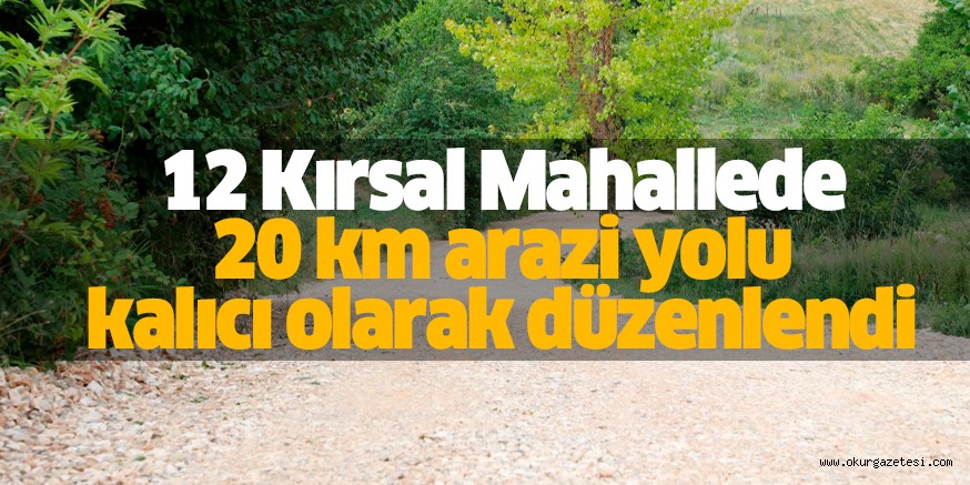 12 Kırsal Mahallede 20 km arazi yolu kalıcı olarak düzenlendi