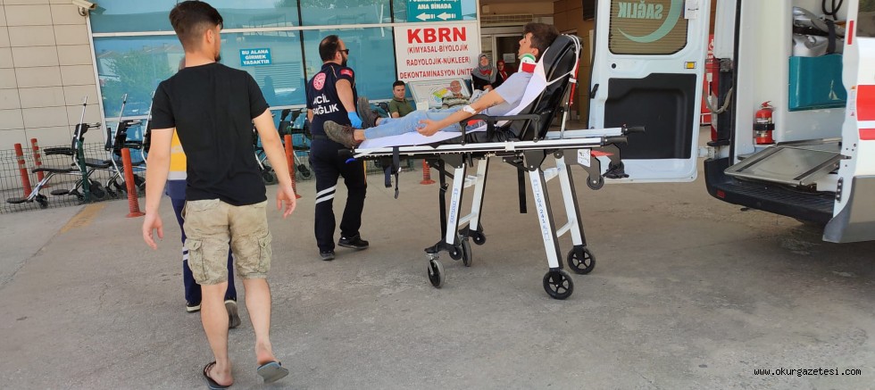 Başına demir profil düşen işçi yaralandı