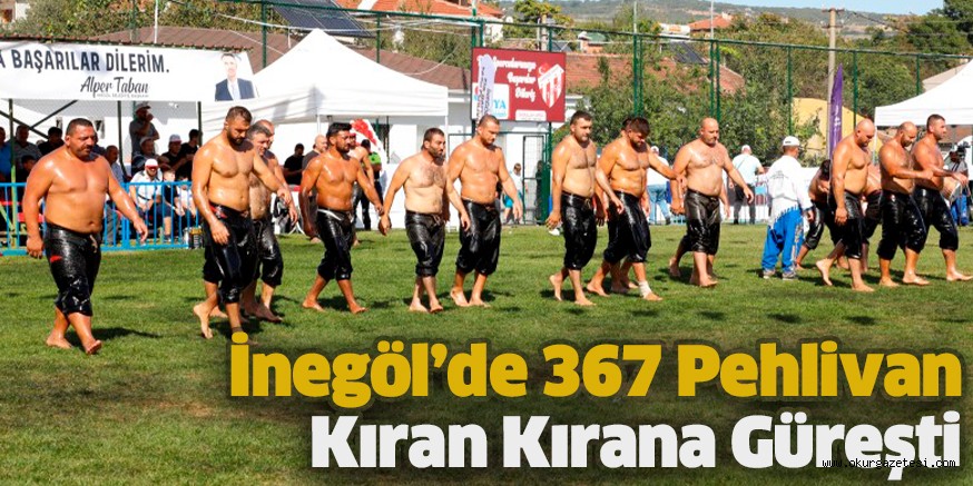 İnegöl’de 367 Pehlivan Kıran Kırana Güreşti