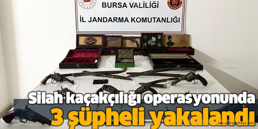 İnegöl’de silah kaçakçılığı operasyonunda 3 şüpheli yakalandı