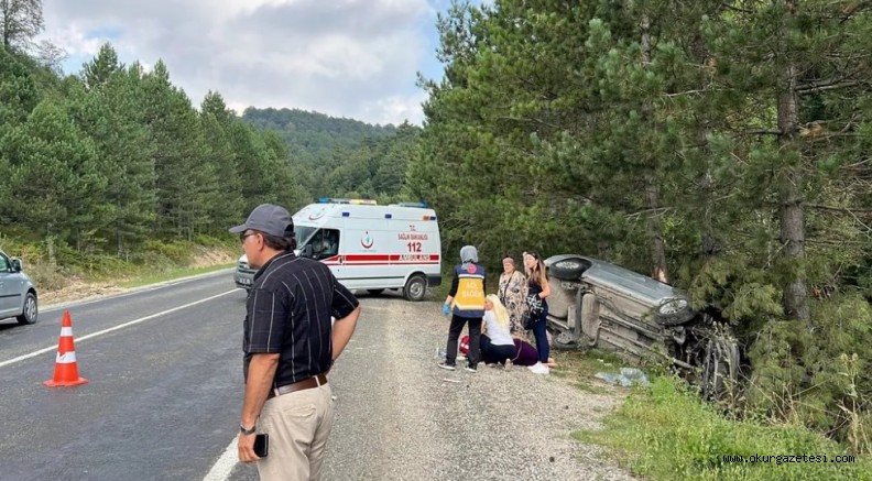 İnegöl Domaniç yolunda kaza 2’si çocuk 6 kişi yaralandı