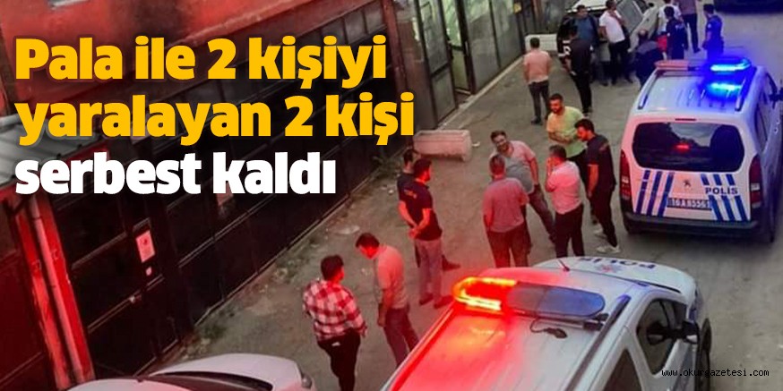 Pala ile 2 kişiyi yaralayan 2 kişi serbest kaldı