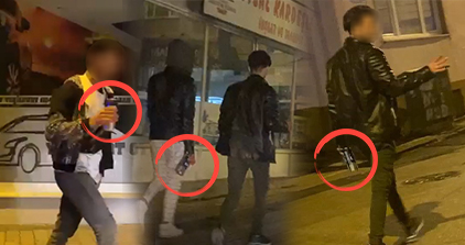 Ellerinde içki kutuları ile İnegöl sokaklarında gezen gençler, tepkilere neden oldu