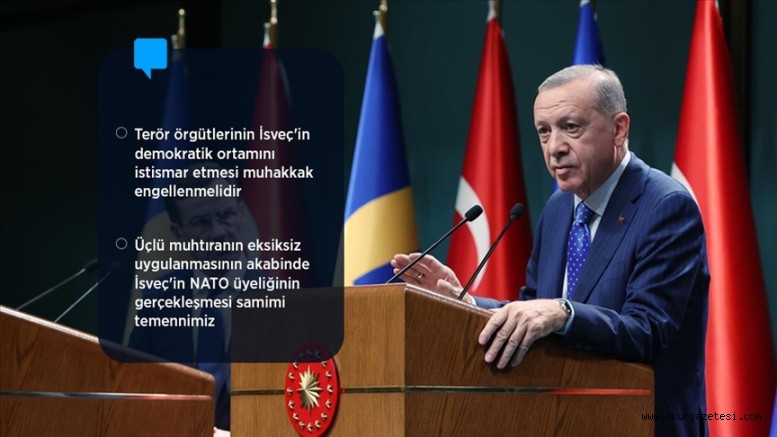 Cumhurbaşkanı Erdoğan: Güvenlik kaygılarımızın giderilmesine destek olan bir İsveç görmek istiyoruz
