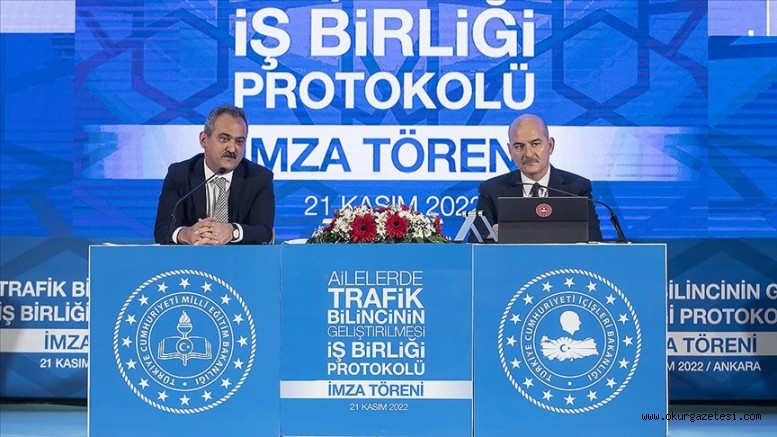 İçişleri Bakanlığı ile MEB arasında ailelerde trafik bilincinin geliştirilmesi için işbirliği protokolü