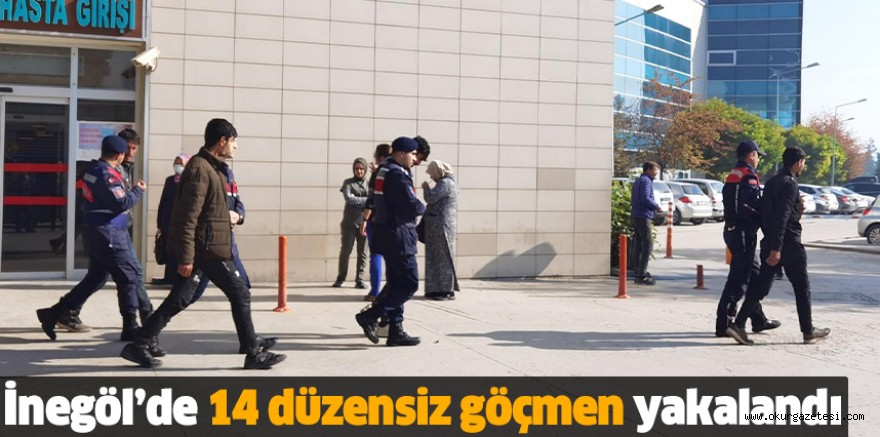 İnegöl’de 14 düzensiz göçmen yakalandı