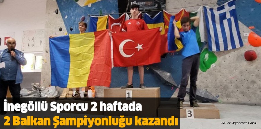 İnegöllü Sporcu 2 haftada 2 Balkan Şampiyonluğu kazandı