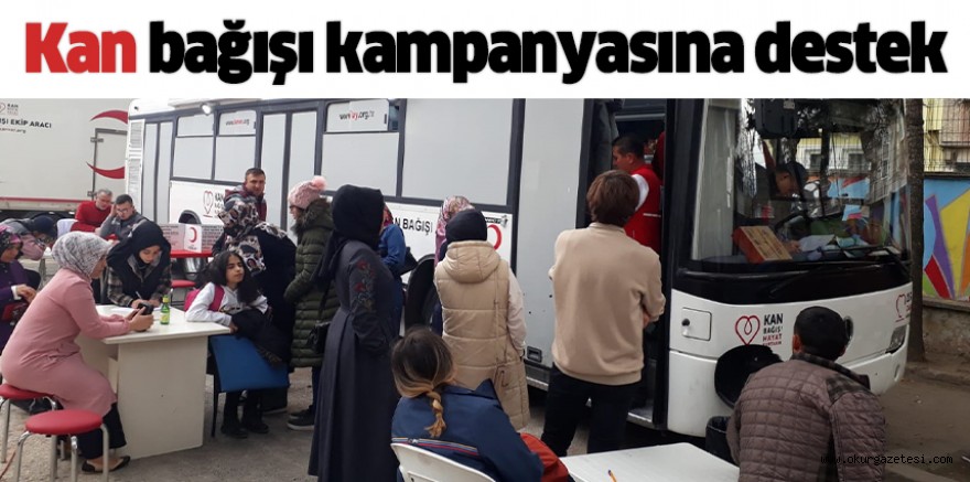 Kan bağışı kampanyasına destek