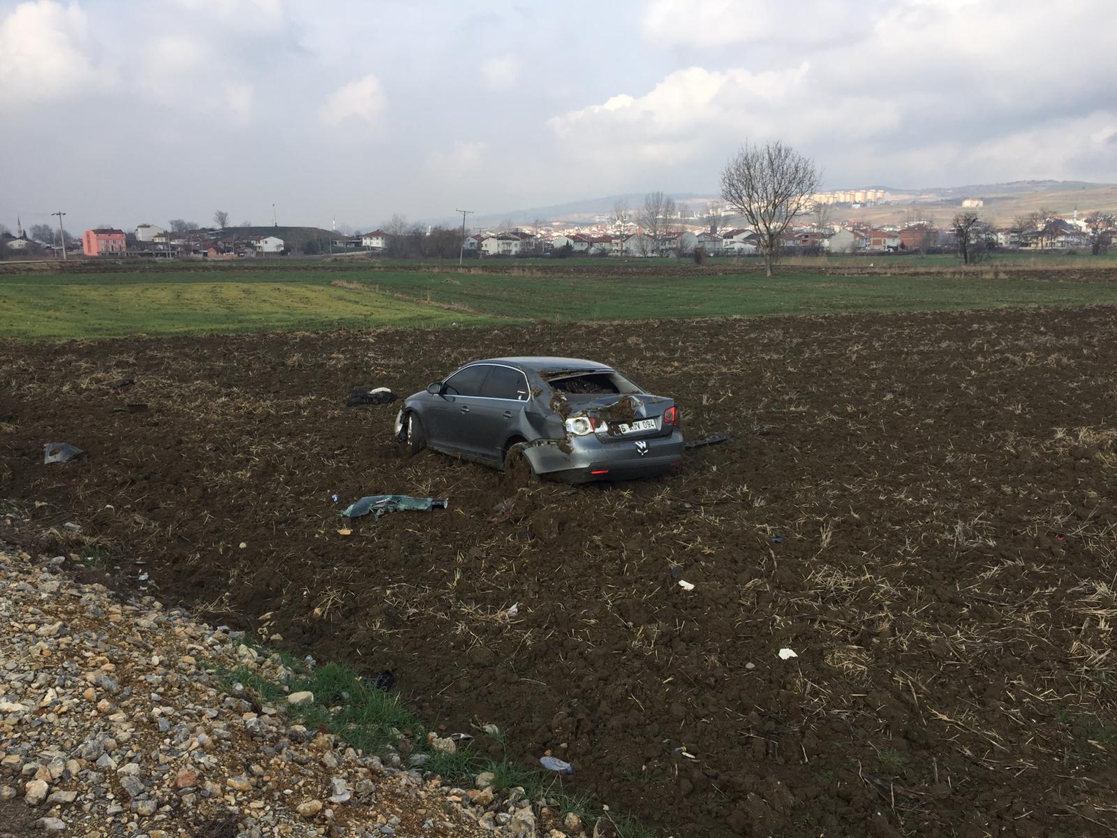 Takla atıp tarlaya uçtu