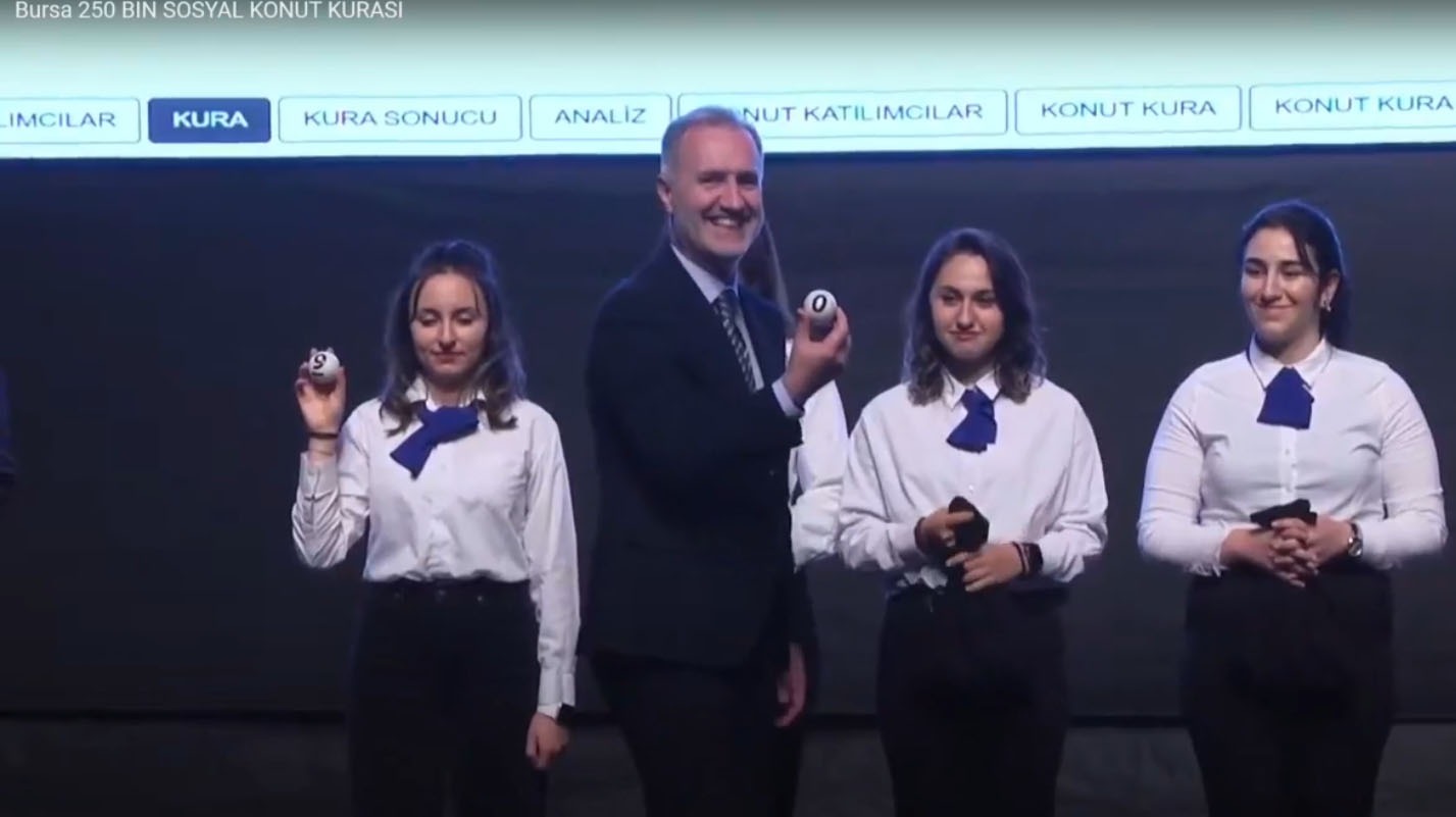 İnegöl’de 480 konut için kura çekimi yapıldı