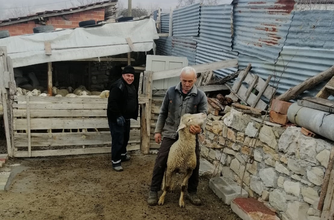 Üreticiler kurbanlık küçükbaş hayvanlarını depremzedelere bağışladı