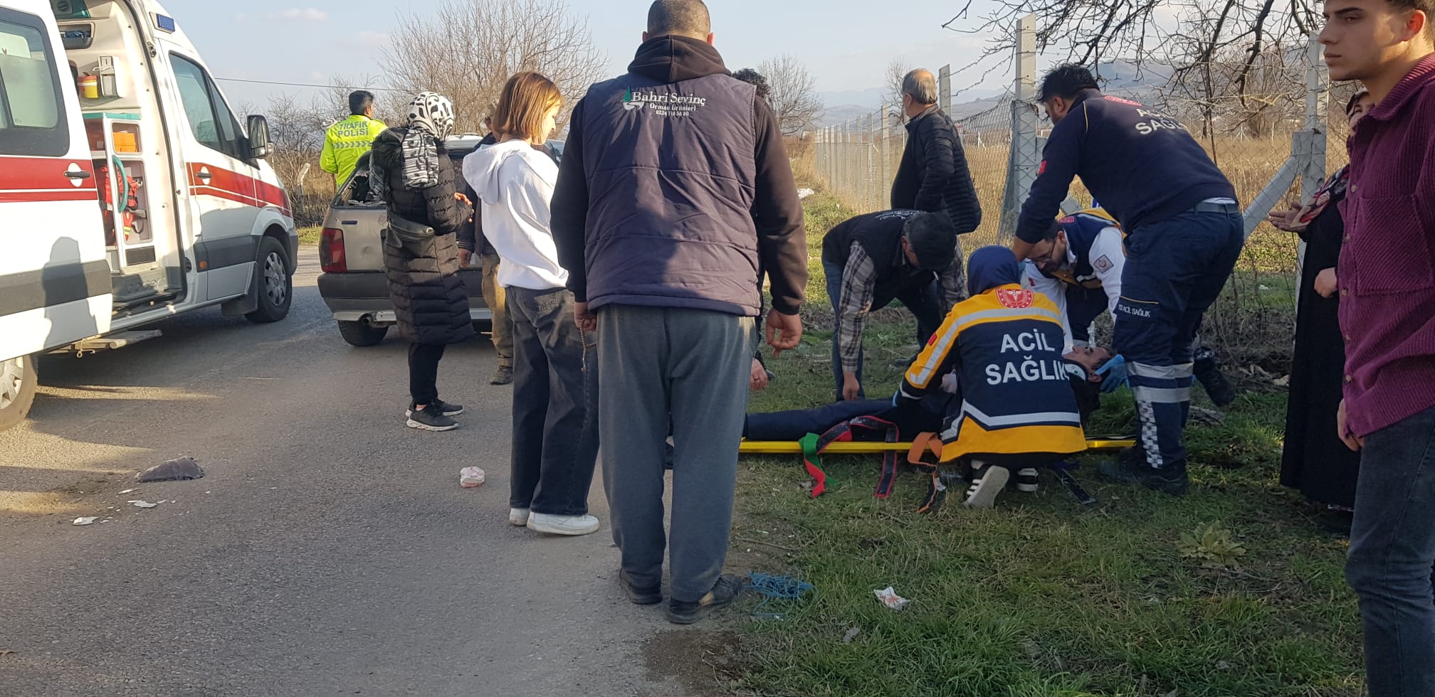 İnegöl’de baba ve kızı ölümden döndü