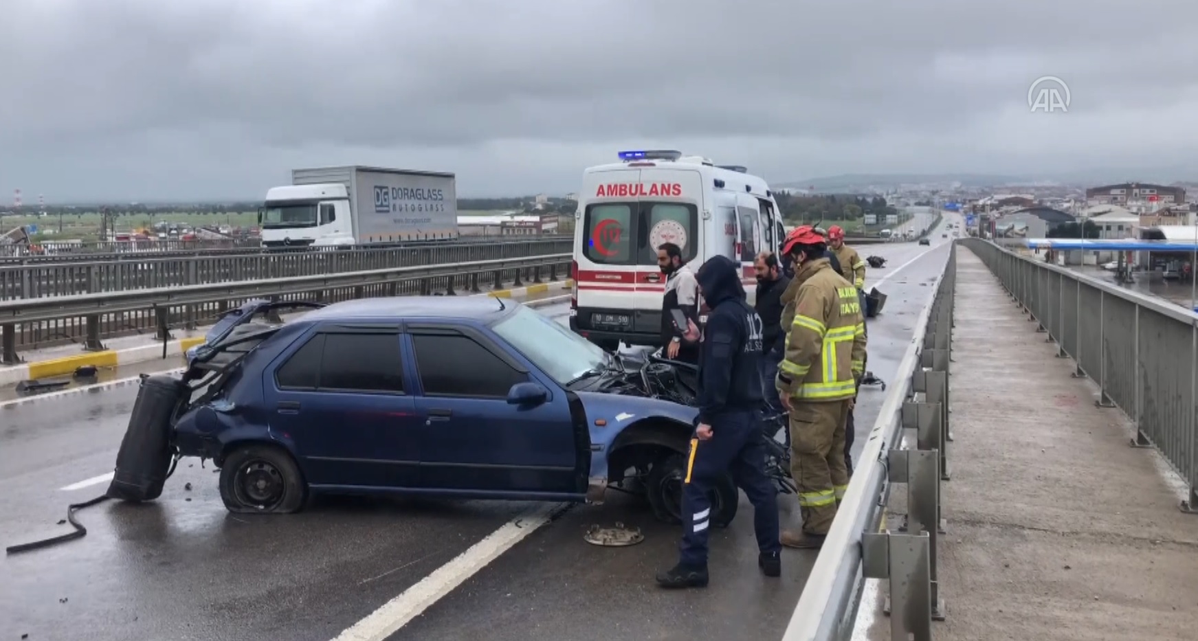 Trafik kazasında 1 kişi yaralandı