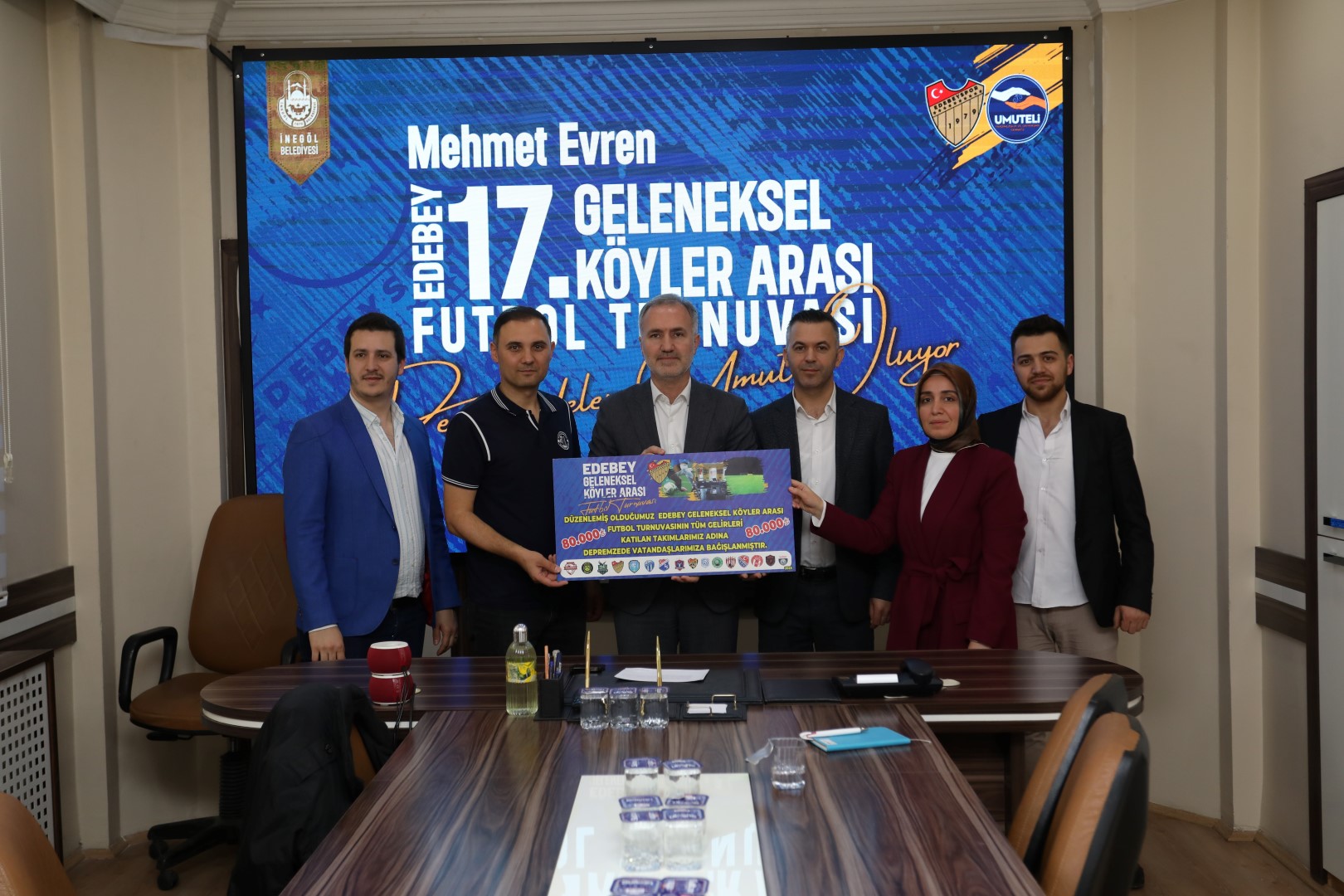 Edebey futbol turnuvasının geliri depremzedelere bağışlandı