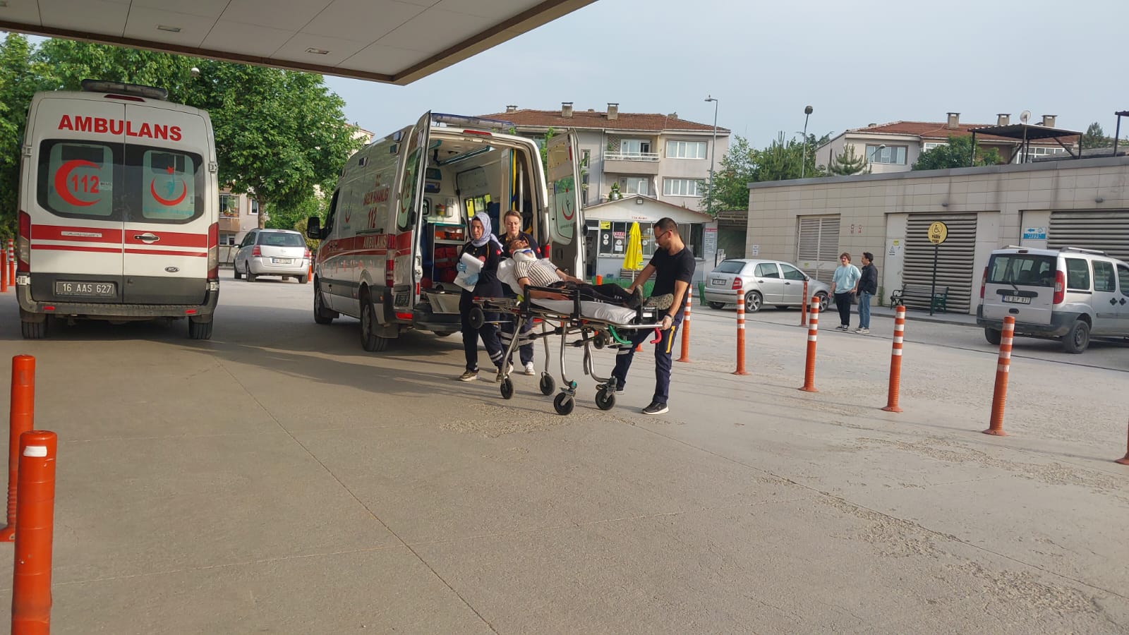 Motosiklet sürücüsü ölümden döndü