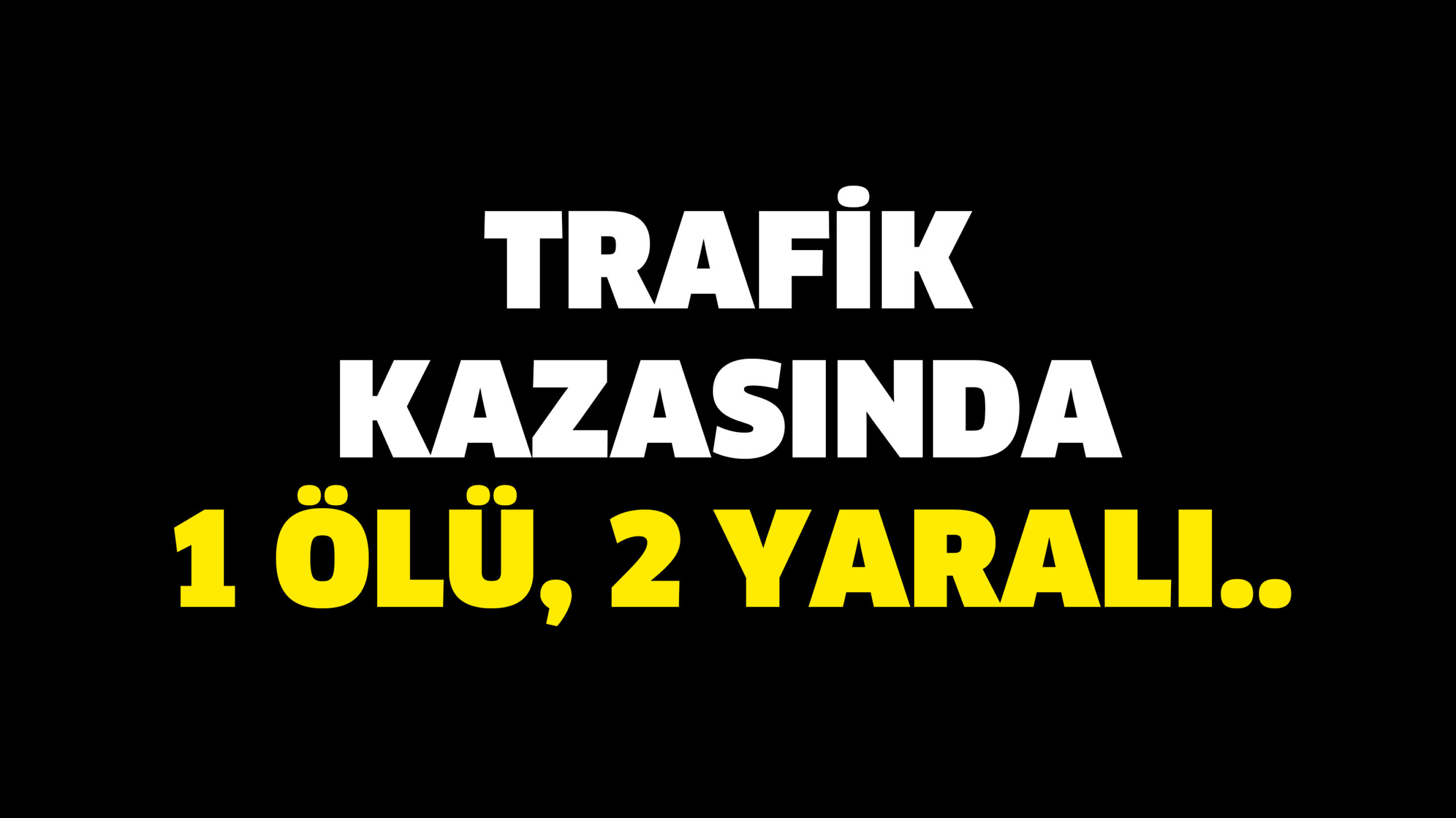 Trafik kazasında 1 kişi öldü, 2 kişi yaralandı