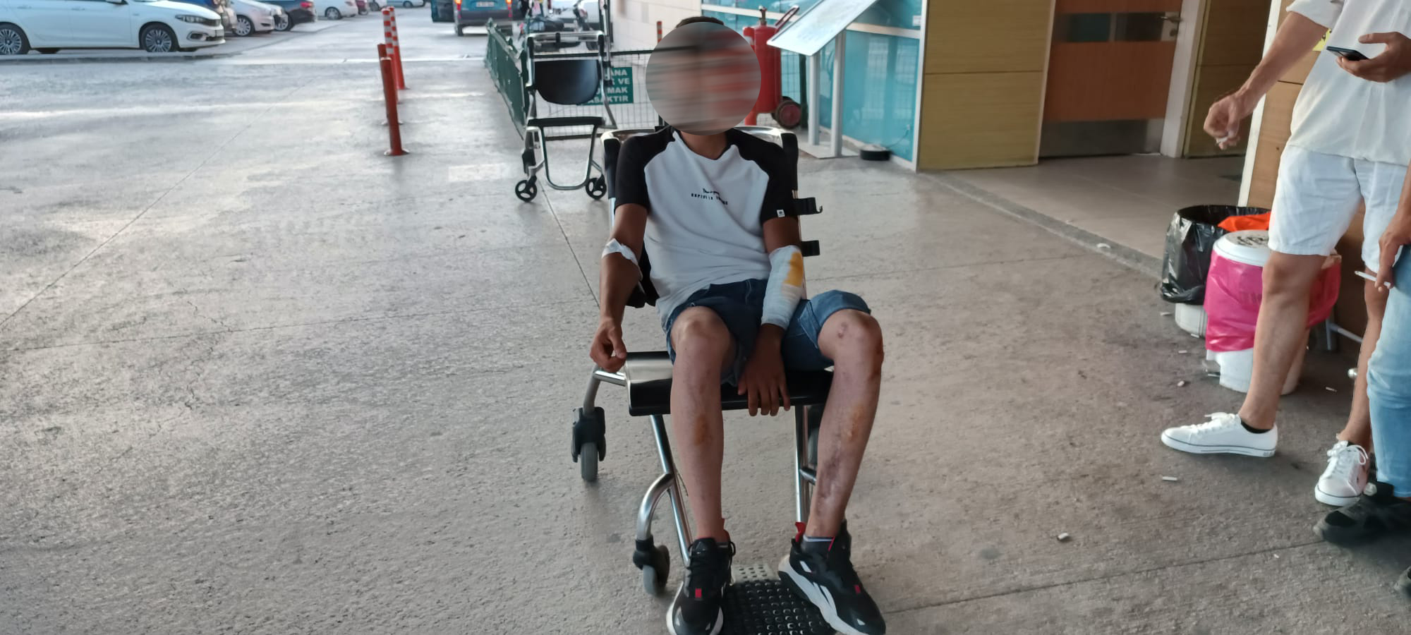 Motosiklet sürücüsü ölümden döndü