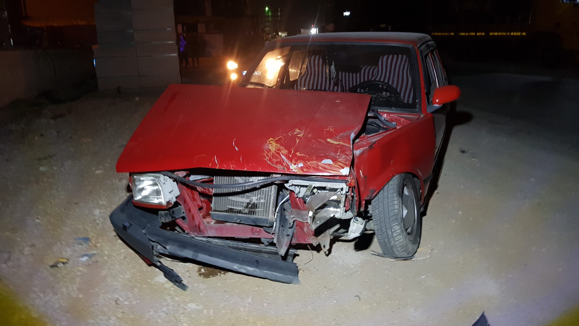 Korkutan kazada 1 kişi yaralandı