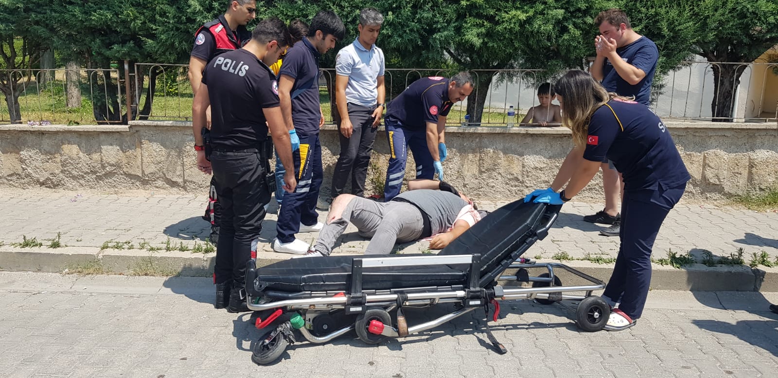 Motosiklet sürücüsü kazada yaralandı