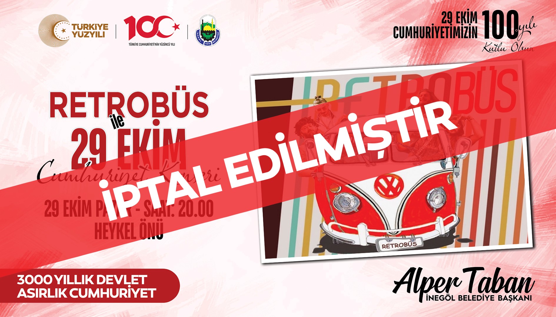 İNEGÖL BELEDİYESİ KONSERLERİ İPTAL EDİLDİ