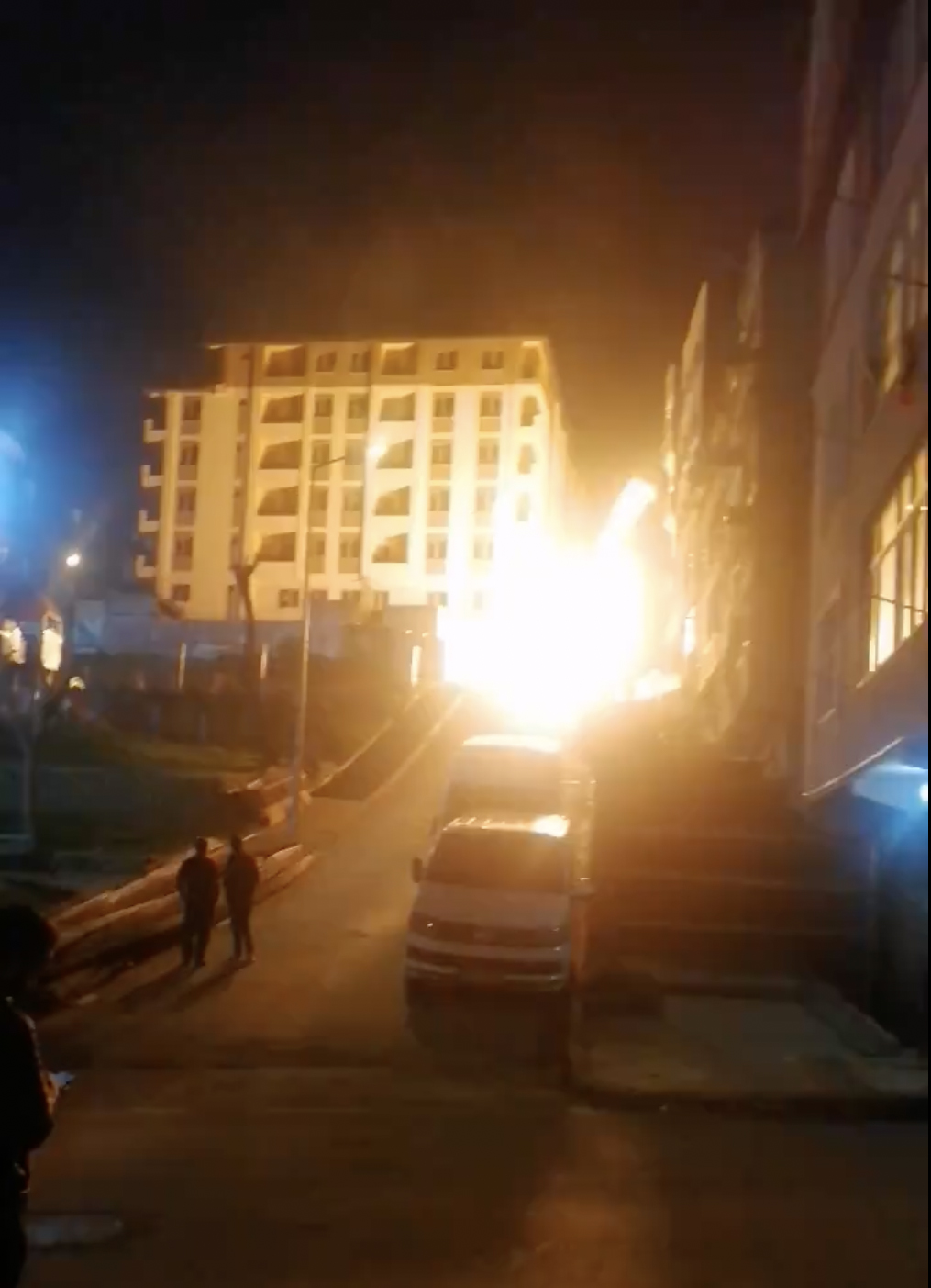 Doğalgaz hattında patlama