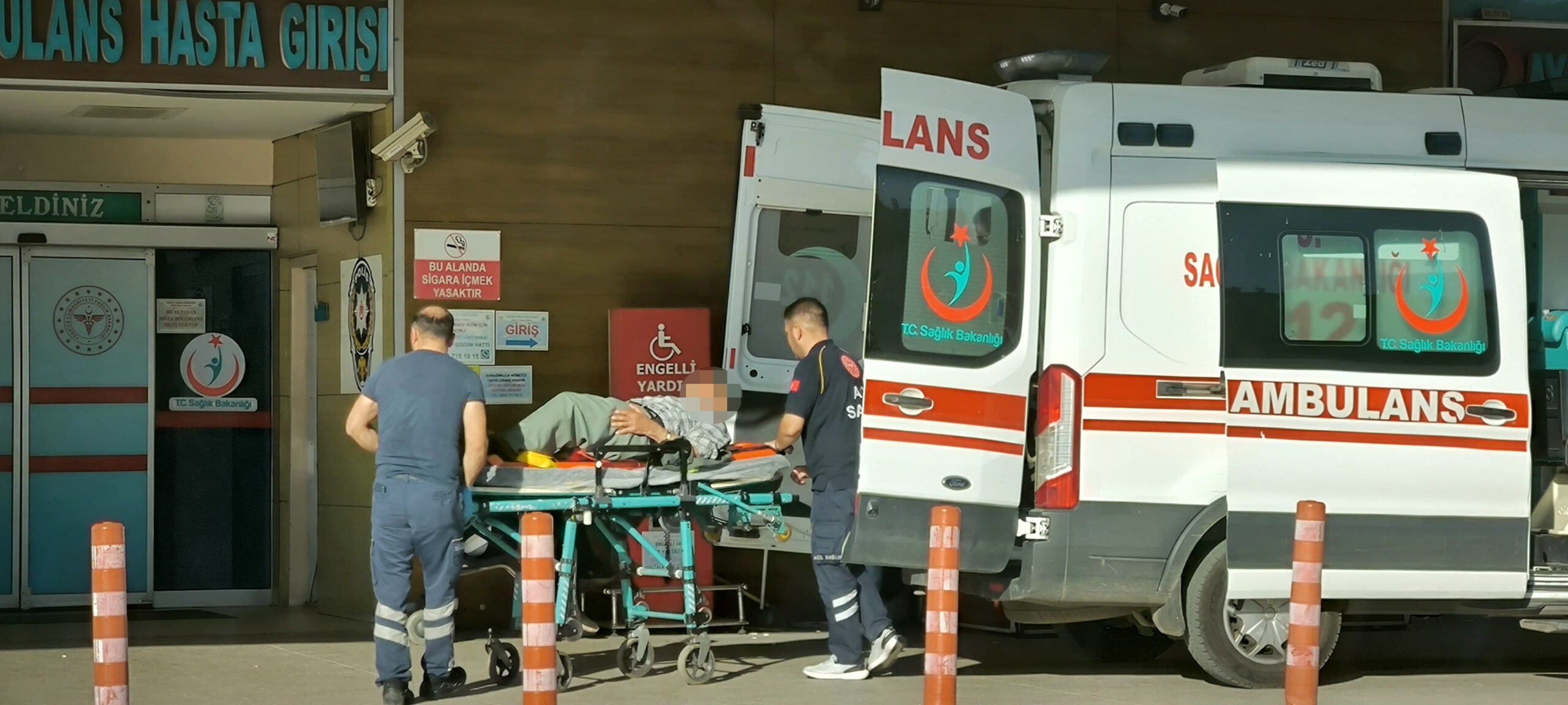 Yaşlı adam kazada yaralandı